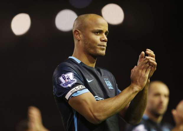 Football Soccer - Liverpool v Manchester City - Barclays Premier League - Anfield - 2/3/16 Manchester City's Vincent Kompany applauds the fans at the end of the game Action Images via Reuters / Lee Smith Livepic EDITORIAL USE ONLY. No use with unauthorized audio, video, data, fixture lists, club/league logos or "live" services. Online in-match use limited to 45 images, no video emulation. No use in betting, games or single club/league/player publications. Please contact your account representative for further details.