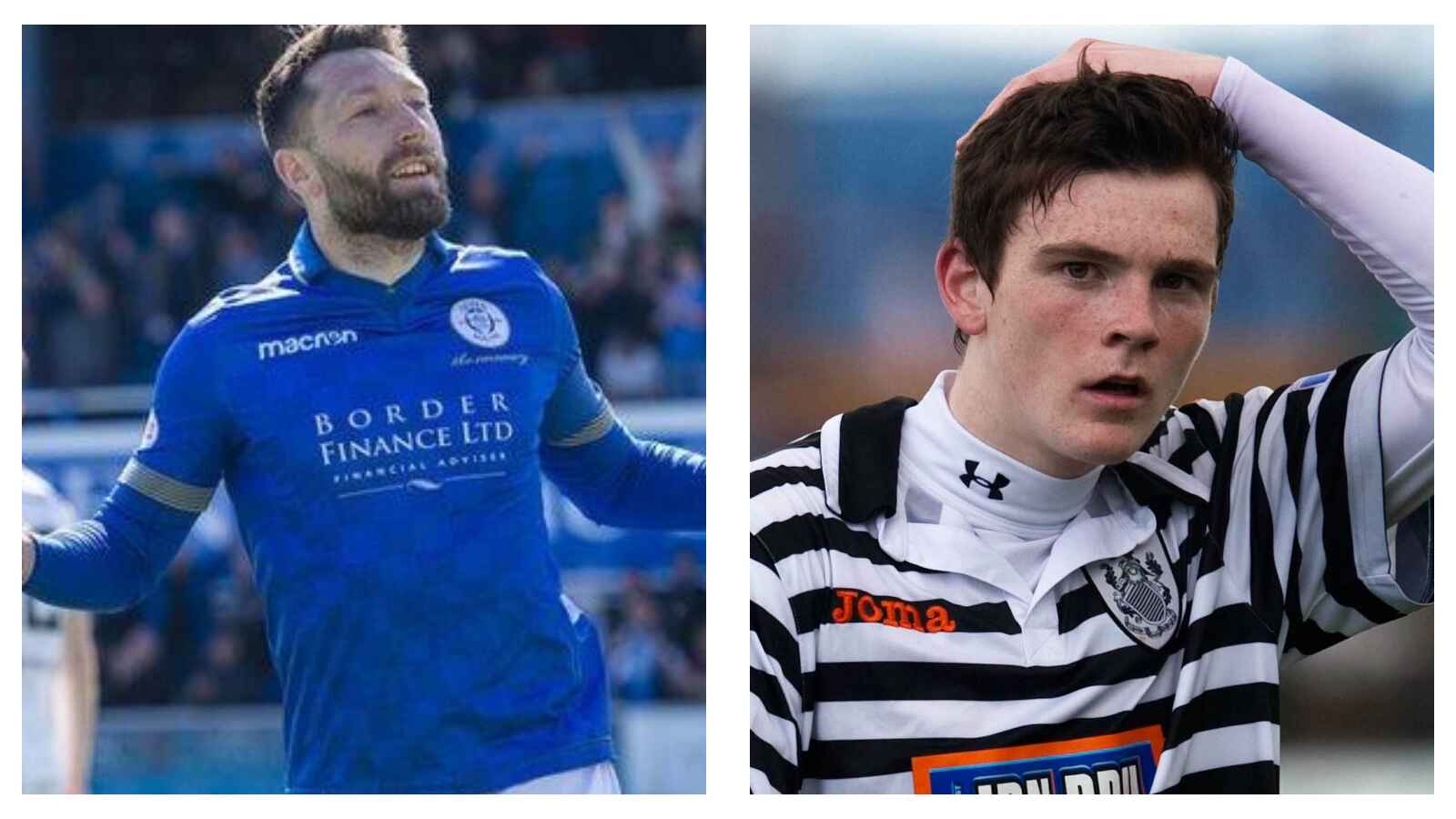 Stephen Dobbie and Andy Robertson